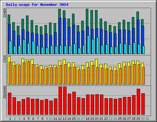 Daily usage for November 2024