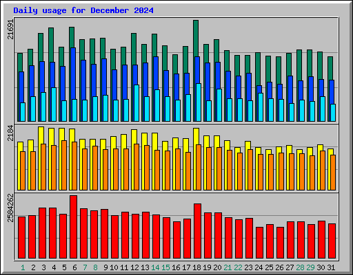 Daily usage for December 2024